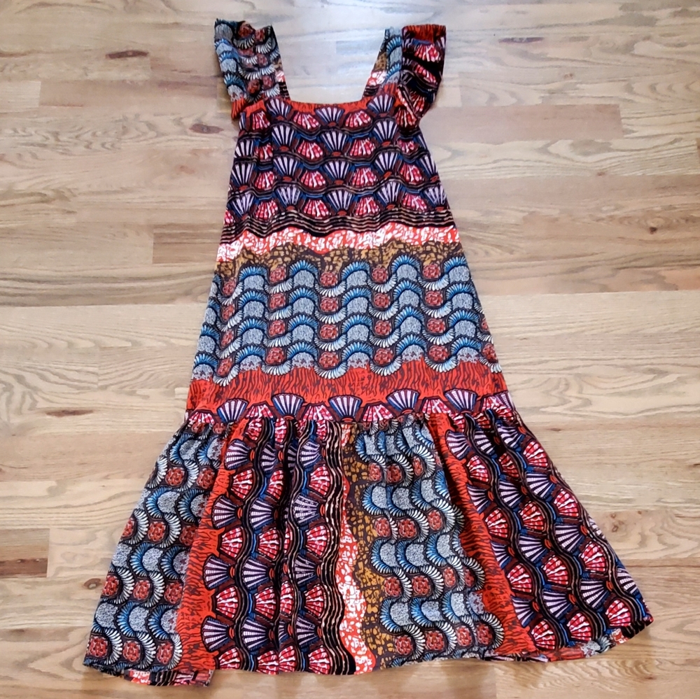 Anthropologie Corey Lynn Calter "Doriane" Midi Sundress, Multi-Print, XS, NWOT